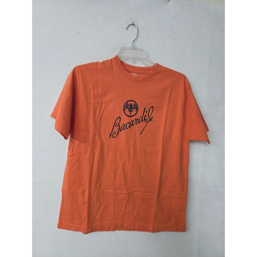 Bacardi Rum Orange Graphic T-Shirt Mens XL Vintage 2006 Bat Logo Promo Tee